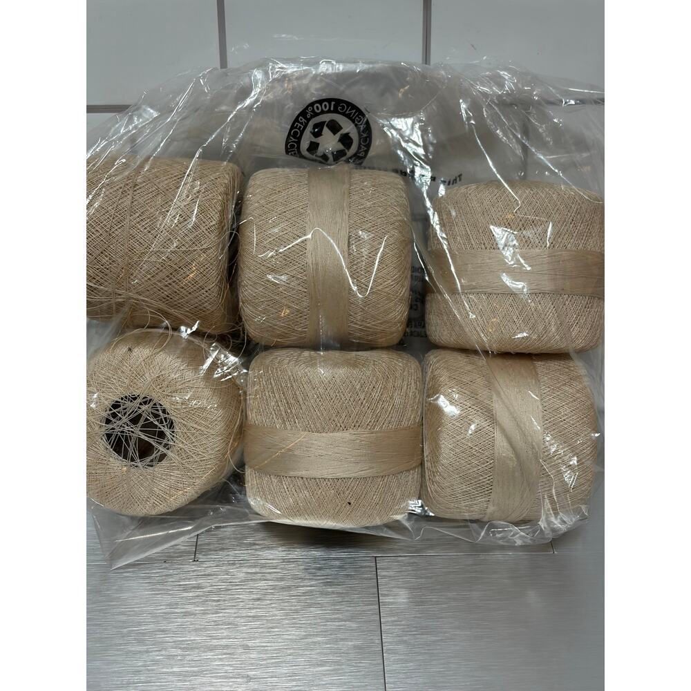 Lot of 6 Vintage DMC Cordonnet Special Superba No 80 Crochet Thread Ecru France - Picture 5 of 6